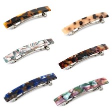 6PCS French Hair Clips for Thin Hair, Tortoise Shell Barrettes