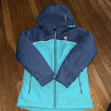 Dare 2B Girls Ski/snow Jacket Size 10 EU 140 Navy/Teal