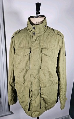 Timberland Nylon Field Coat Men's Large Double Dye Lightweight Hooded Jacket