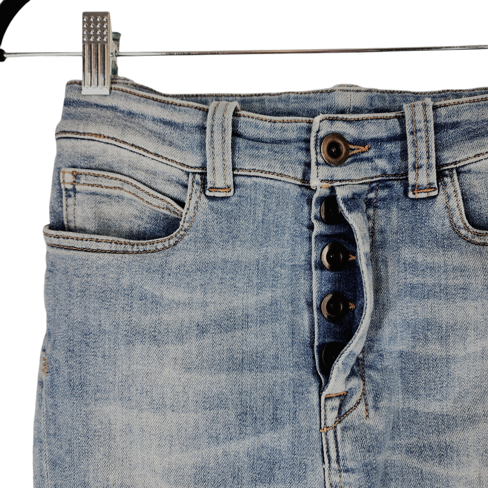 Ben Taverniti Unravel Project Skinny Jean 24 Women Lt Blue Button Fly High Rise image 7