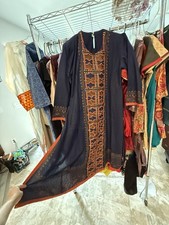 Embroidered Paisley Women's Kurta Lot Navy Blue Brown Red Green Traditional