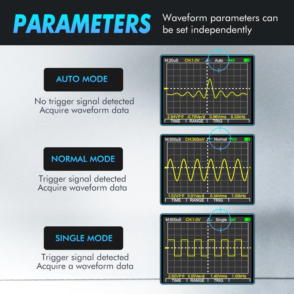 TOOLTOP ET828Pro Digital Oscilloscope 10MHz 50Msps 2-IN-1 Waveform Multimeter - Image 4 of 4