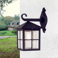 Wandlampe Schwarz Aluminium AußEn IP43 Rustikal Harold AußEnleuchte Haus Hof