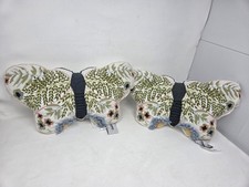 Two 16" x 8" Sonoma Butterfly/Floral Pillows