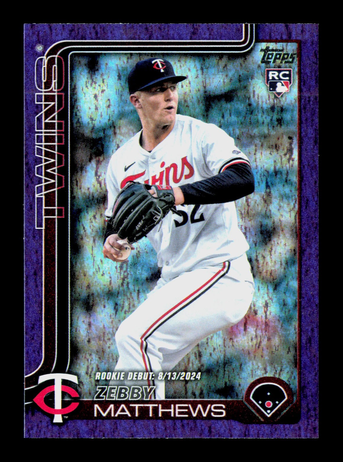 2025 Topps Update #US37 Zebby Matthews Purple Holo Foil #/250