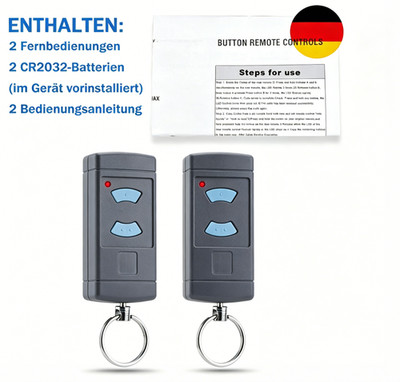 2x Garagentor Handsender für Hörmann HSE2/HSM4/HS4-868 Blue Button 868MHz