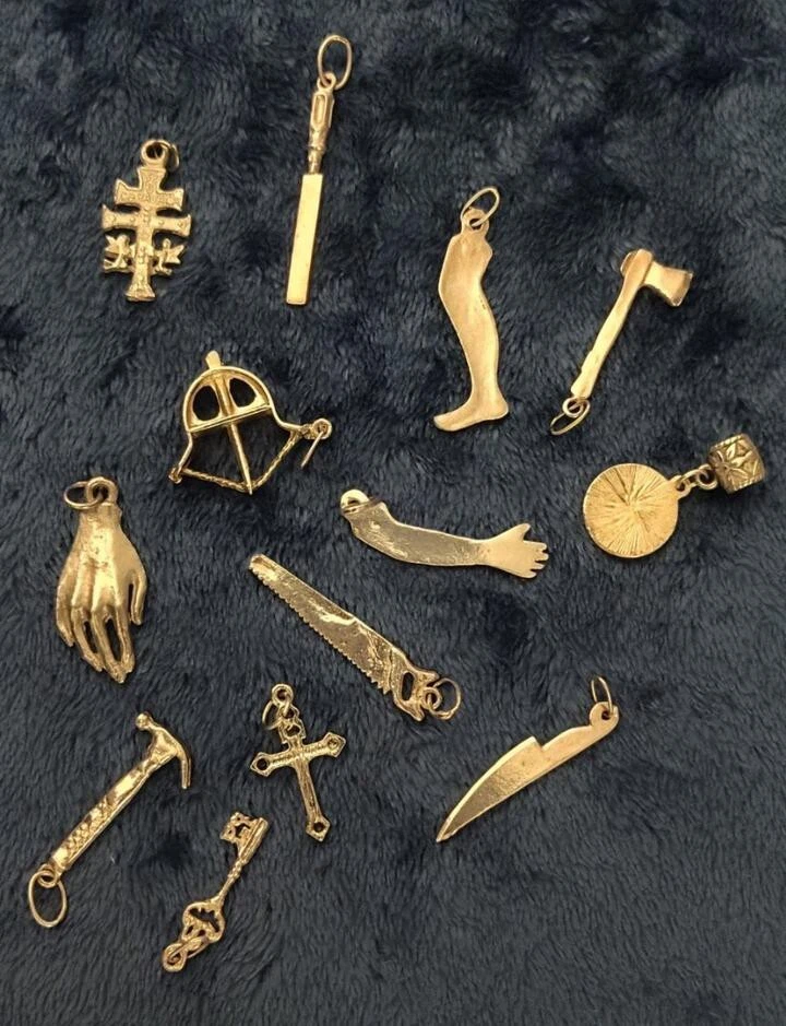 Lot of 13 Variety of Silver Tone Necklace Pendants & Bracelet Charms - image 2 of 4