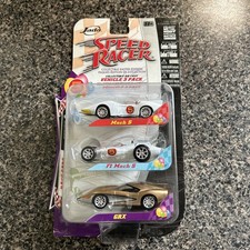 2008 Jada SPEED RACER 1:55 Diecast Race Cars 3-Pack Mach 5, F1 MACH 5, GRX