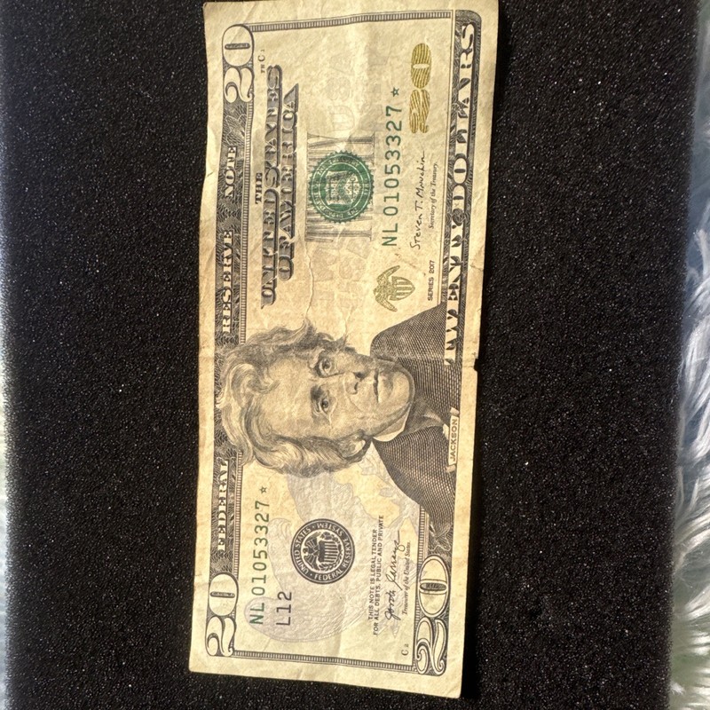 US $20 Twenty Dollar Bill Federal Reserve Note 2004 Circulated Uncertified