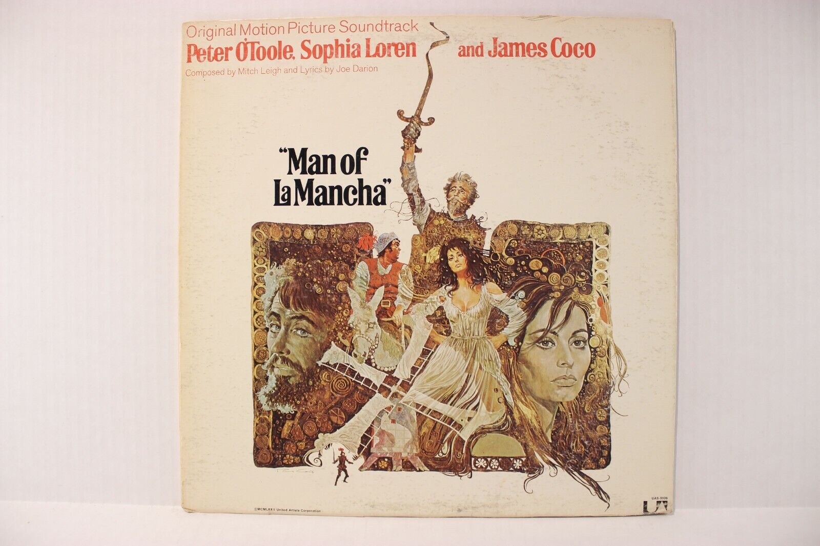 Man of La Mancha w Peter O'Toole & Sophia Loren Hit Motion Picture Soundtrack LP