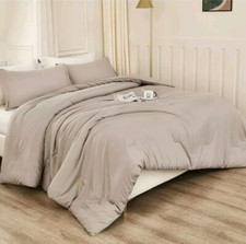Litanika Oatmeal Comforter King Size, 3 PiecesComforter Set104x90In 