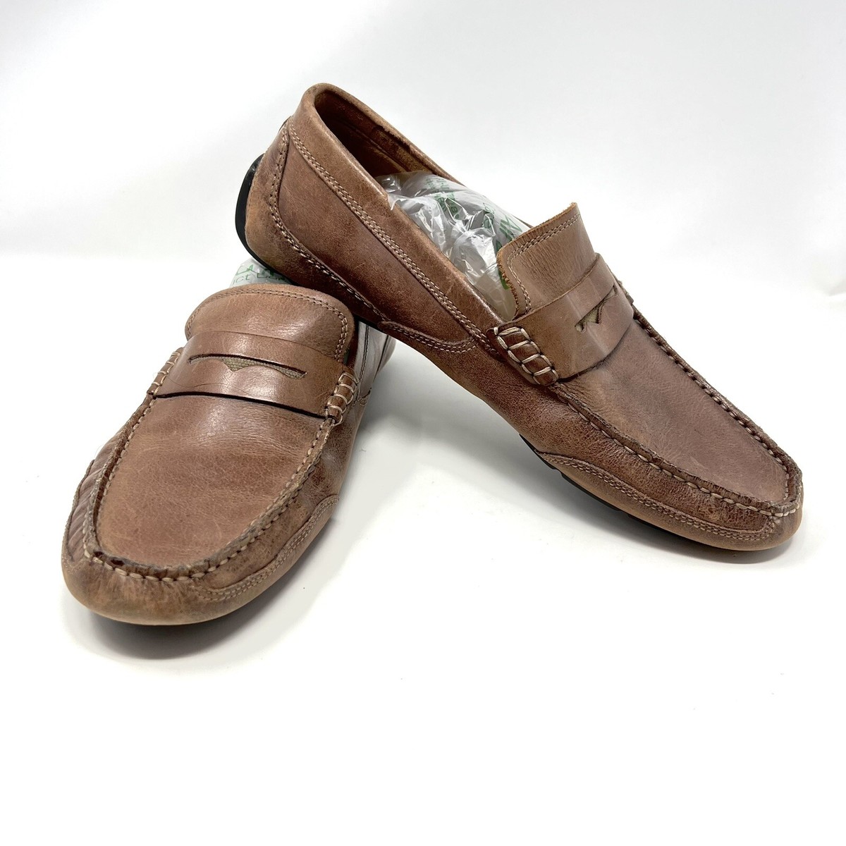 Clarks England Brown Leather Slip-On Driving Moccasins Mens Shoes US Size 9.5 W Clarks Driving Moccasin Men main image 3