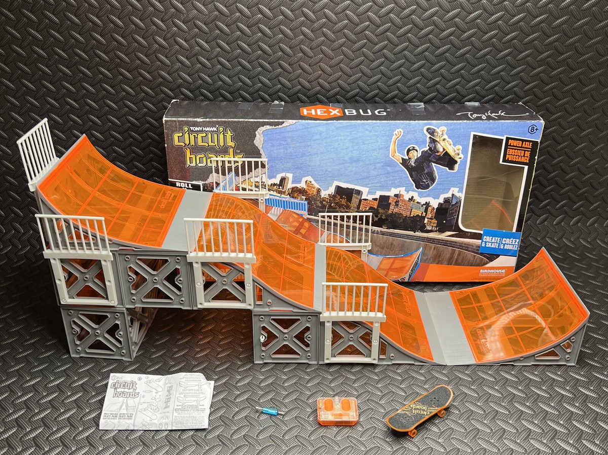 Tony Hawk Circuit Boards Skate Park Orange Ramps With SkateBoard