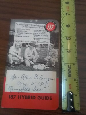 VTG 1958/59 LESTER FISTER HYBRID CORN SEED ADVERTISING MEMO BOOK RARE UNUSED
