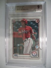 BAYRON LORA 2020 Bowman 1st Edition #52 BGS MINT 9 Rangers 1st Bowman