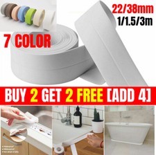 Kitchen Bathroom Self-Adhesive Caulk Strip Sealant Tape Toilet Wall Sealing Trim