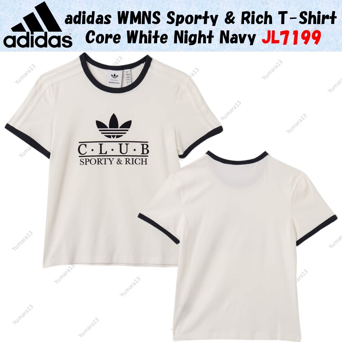 adidas × sporty&rich t-shirt ホワイト Tシャツ Adidas Women's x Sporty & Rich T-Shirt in White/Collegiate