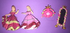 Lot 2 FIGURINES PVC Princesses + Mobilier Tbe