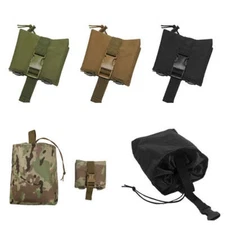 1Pc Molle Folding Tactical Magazine Dump Drop Pouch Hunting EDC Bag Foldable
