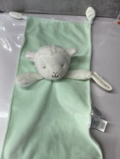 Carters mint green blanket with lamb lovey
