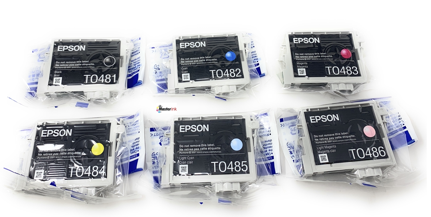 EPSON T0487 MULTIPACK ORIGINALE BK/C/M/Y/LC/LM STYLUS PHOTO R200/R300/R320/RX600