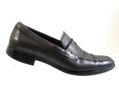 Tod's Men Brown Leather Penny Loafers Slip On Moc Toe Dress Shoes Size 7.5