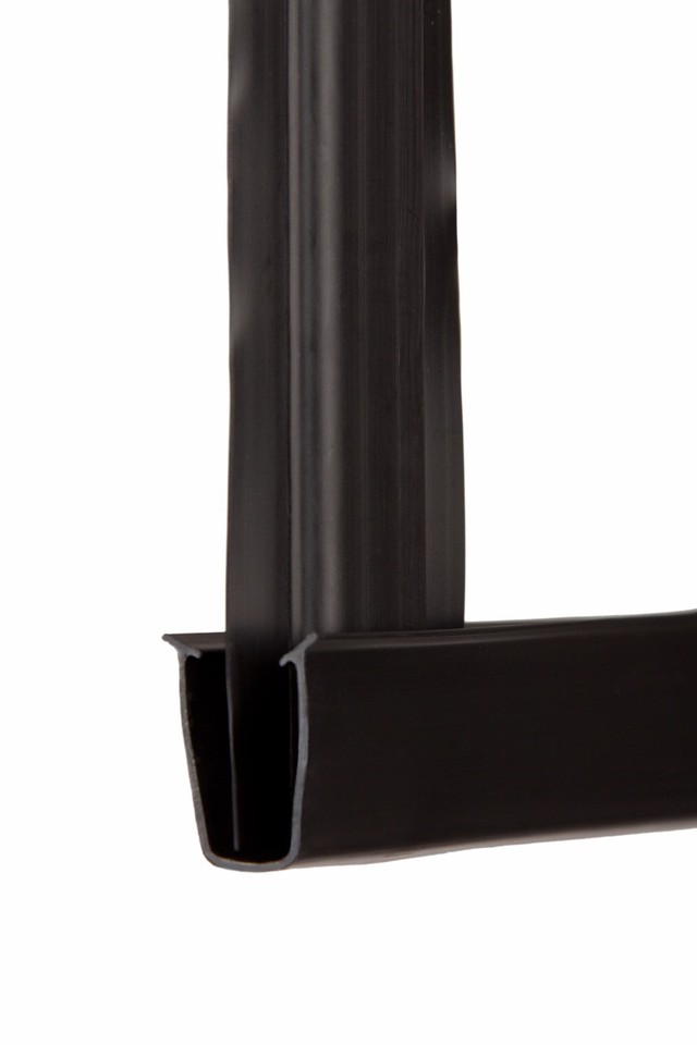 Chain Link Black SoliTube™ Max-Privacy Slat For 8-ft Fence Bottom Lock ...