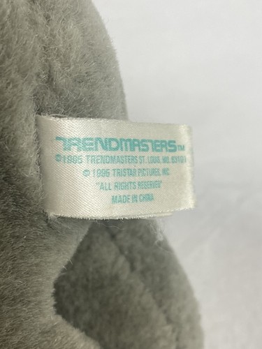 VTG Jumanji Gray Elephant Plush 9" Stuffed Animal Toy Movie Trendmasters 1995 - Picture 7 of 8