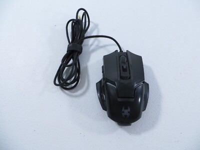 BlackWeb Gaming Mouse RGB Color Changing Programmable Buttons TESTED WORKING