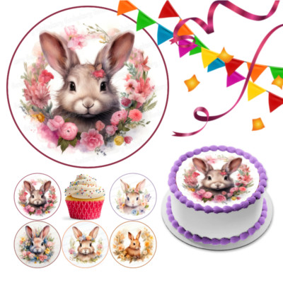 Hase Ostern Tortenaufleger Party Deko essbar Geburtstag Geschenk Feier