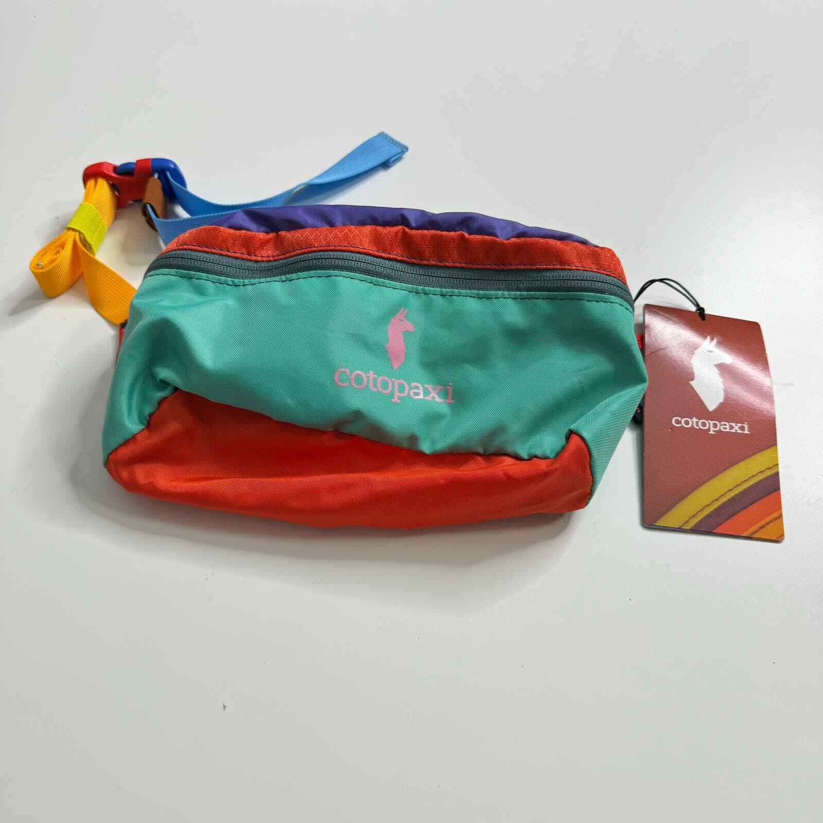 Riñonera Cotopaxi Bataan 3L Del Dia verde azulado púrpura nueva con etiquetas