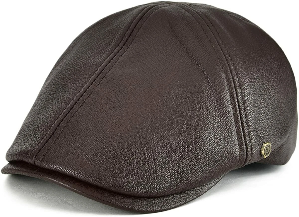 Ivy leather cap cheap