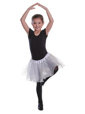 Tutu White with Sequin Stars Childs Kids Ballerina Fairy Fancy Dress Accessory