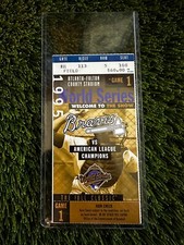1995 WORLD SERIES GAME TICKET  ATLANTA BRAVES VS CLEVELAND INDIANS GAME 1