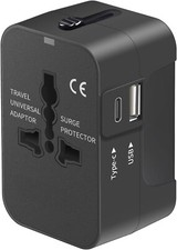 Travel Adapter Worldwide All in One Universal Travel Adaptor AC Power Plug USB-C