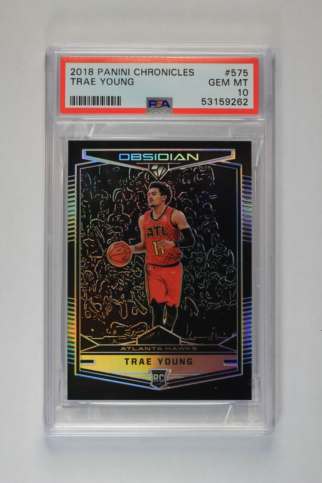 2018-19 Panini Chronicles TRAE YOUNG #575 Obsidian Rookie PSA 10 Gem Mint RC