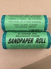 Sandpaper X 2, Coarse P40, Sandpaper Roll - 1 Metre x 115mm, Hand Or Power Sand
