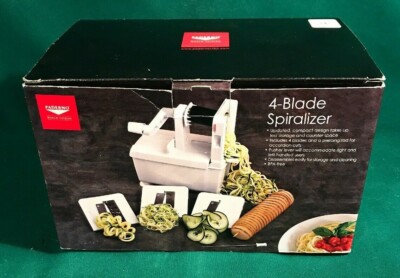 Spiralizer, Paderno 4-Blade Spiralizer from Williams-Sonoma with Cookbook, New