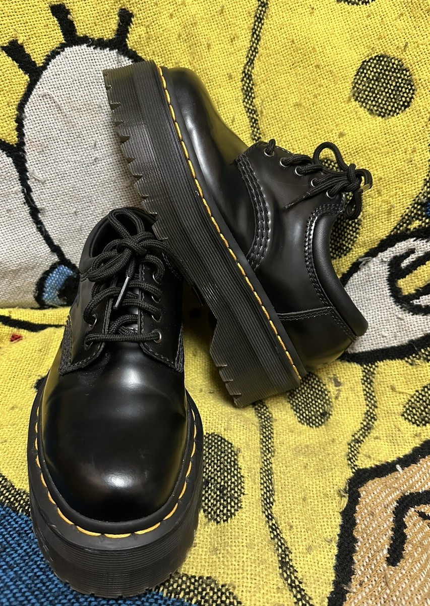 Dr. Martens ブラック厚底ローファー　8053 QUAD 24cm Amazon.com | 8053 Quad Leather Platform Shoes | Motorcycle & Combat