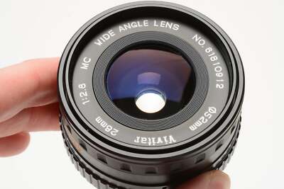 Vivitar 28mm f2.8 MC wide angle PK mount, very clean, caps +