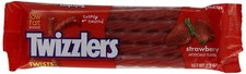 TWIZZLERS Twists, Strawberry Flavored Licorice Candy, 2.5 Ounce Packet
