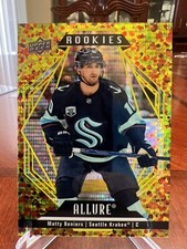 2022-23 Upper Deck Allure Rookies Matty Beniers #150 Gold Glitter Bomb 114/199