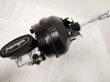 A-Body Black 9" Power Brake Booster Wilwood Master Cylinder Valve Kit 1-1/8"