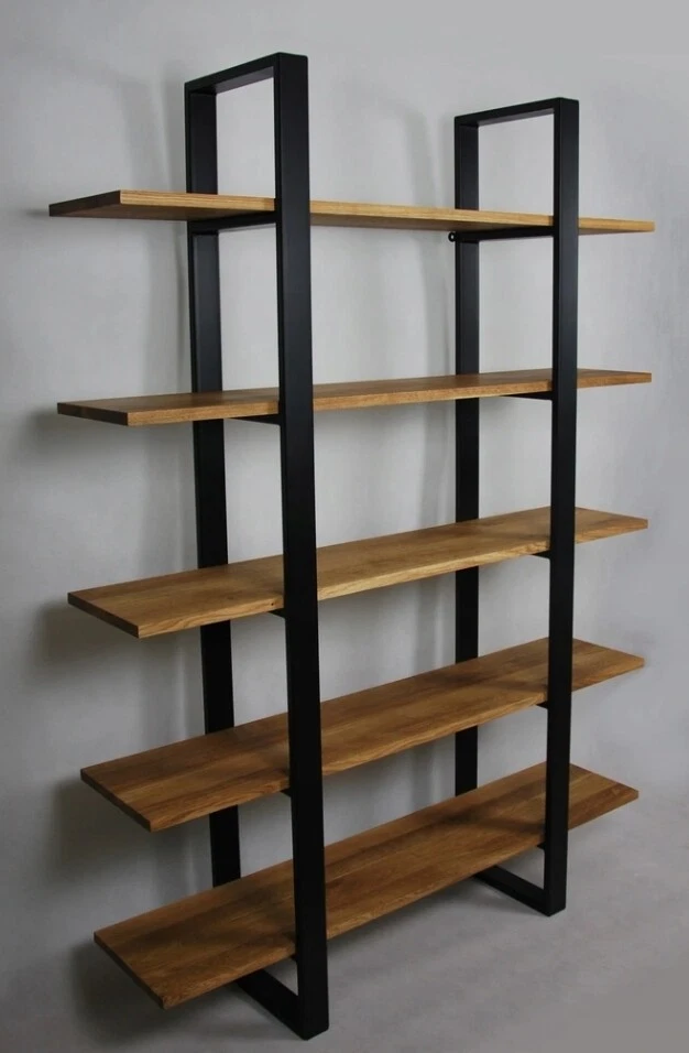 Mensola da parete industriale in ferro, stile vintage, retrò, colore nero, per fai da te, nero