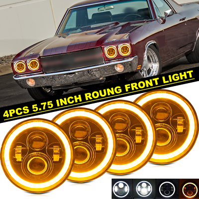 4PCS 5.75" LED Headlights Hi/Lo Beam – Fits Buick Skylark 1961–1972 GS 455 – 10000 Lumens