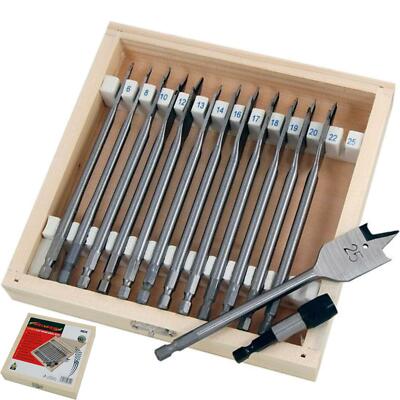 14tlg Spaten Lochsäge Flach Holzbohrer Set mit Adapter 6mm - 25mm CT1800