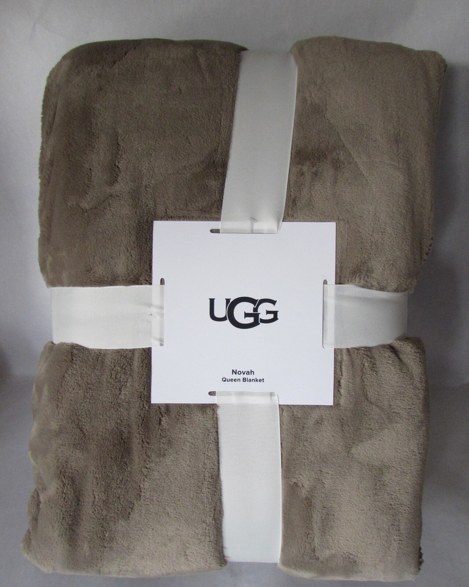 Ugg Novah QUEEN Bed Blanket Light Fawn 92