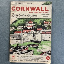 Cornwall & Isles of Scilly - Brief guide, illustrated 1950s Cornish vintage book