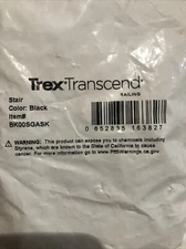 Trex Transcend STAIR Rail Gaskets BLACK BL00SGASK 6 Per Pack