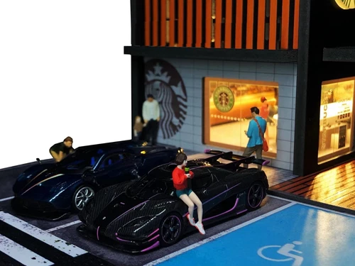 GFANS Model 1:64 Model Shop Building Led Diorama Building Scene Model with Light - Picture 12 of 20